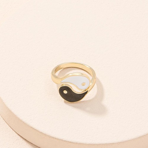 Yin Yang Symbol Adjustable Blessing Ring Yin Yang Symbol Adjustable Blessing Ring